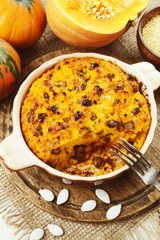 Pumpkin casserole with millet