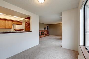 Empty dining room interior