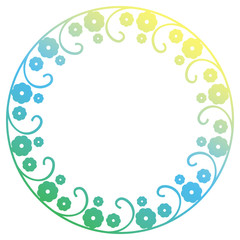 Beautiful round gradient frame. Raster clip art.