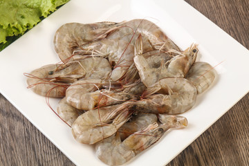 Raw king prawn