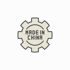 Made in China gear colored icon