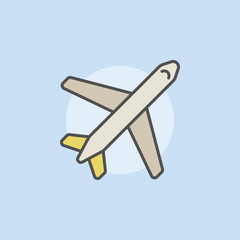 Airplane colorful icon