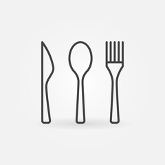 Knife, spoon and fork icon
