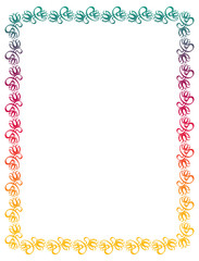 Beautiful gradient frame. Raster clip art.