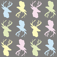 vector background with images of deer. It can be used to design websites, postcards, etc.