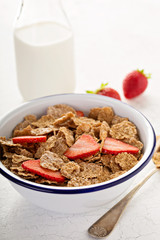 Multigrain healthy cereals with fresh berry