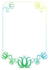 Beautiful gradient frame. Raster clip art.