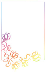 Beautiful gradient frame. Raster clip art.