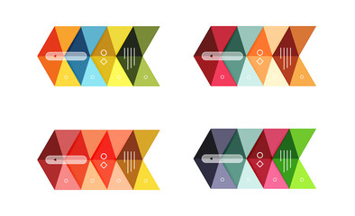 Vector blank infographic arrow templates