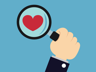 heart search icon.vector illustration.