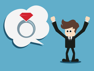 Wedding ring sign .vector illustration..