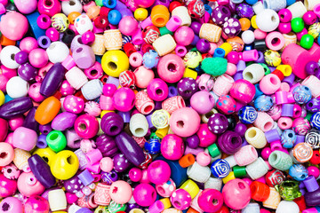 Top View Colorful Beads Background