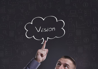 Business, Technology, Internet and marketing. Young businessman