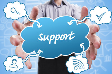 Business, Technology, Internet and marketing. Young businessman