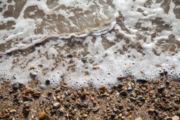 Tide washing up on the beach