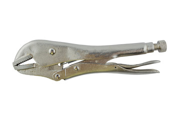 Obraz premium Locking pliers isolated on white background.