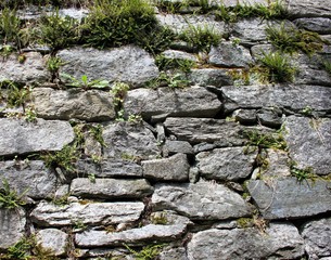 Rustikale Steinmauer