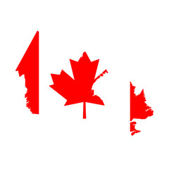 canada map flag