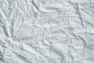 Closeup shot of wrinkled white paper texture