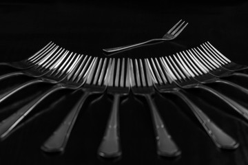 Abstract conception with forks Someone  is not such as all