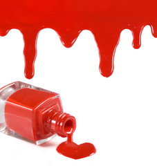image of  nail polish on a white background