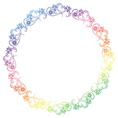 Beautiful round gradient frame. Raster clip art.