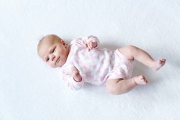 Portrait of cute adorable newborn baby child © Irina Schmidt