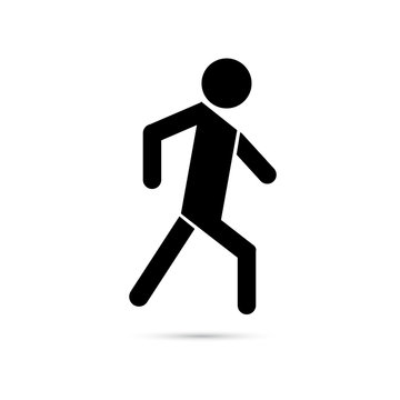 Icon walking man on a white background