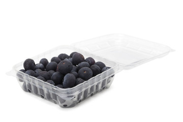 blueberry in plastic package