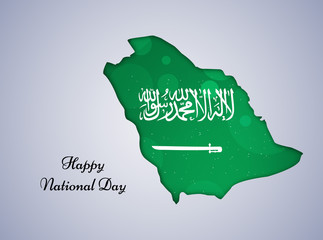 illustration of elements of Saudi Arabia National Day Background