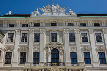 Fototapeta na wymiar Internal Castle Square (Innenhof) in Hofburg palace. Vienna