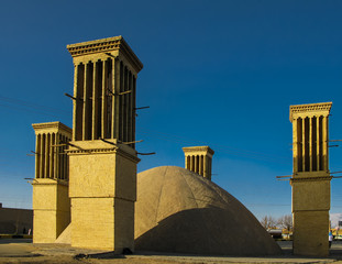 Water tank with Cooling wind tower, Yazd, Iran