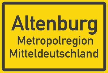 Ortstafel Altenburg Metropolregion Mitteldeutschland