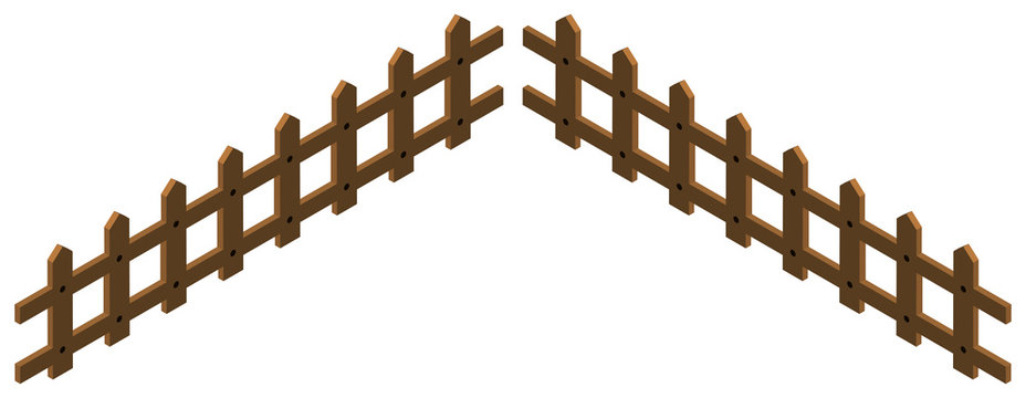 3D design for wooden fence