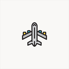 airplane icon flat design