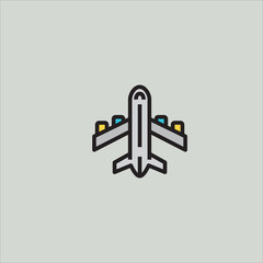 airplane icon flat design