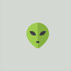 alien icon flat design