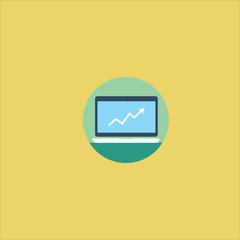 analytics icon flat design