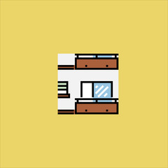 apartments icon flat design