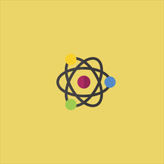 atom icon flat design