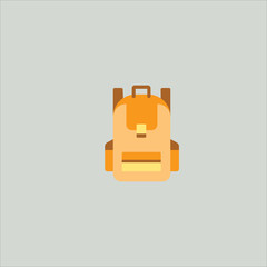 backpack icon flat design