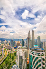 Fototapeta na wymiar Downtown Kuala Lumpur skyline
