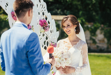 the groom  declares at the ceremony