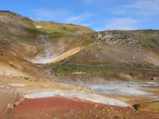 Solfatarenfeld Seltún im Vulkansystem Krýsuvík im Süden der Halb