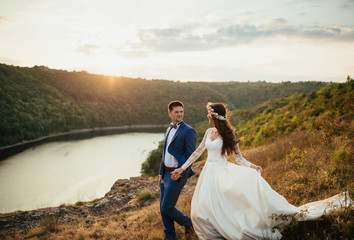 Couple in love looking at each other