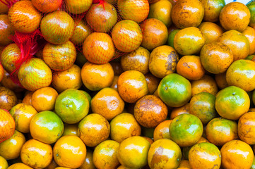 Top view Fresh orange background, healthy fruit concept, popular fruit or market fruit