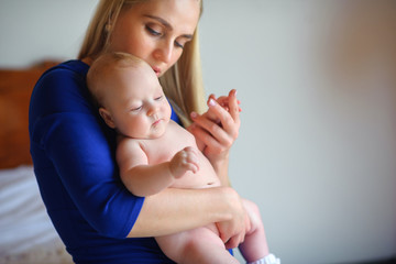 mother with the newborn baby