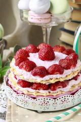 Strawberry layer cake