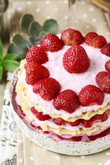 Strawberry layer cake