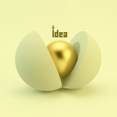 Idea concept. 3d vector illustration.